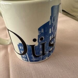 Starbucks Dusseldorf Cream and Blue Graphic Mug